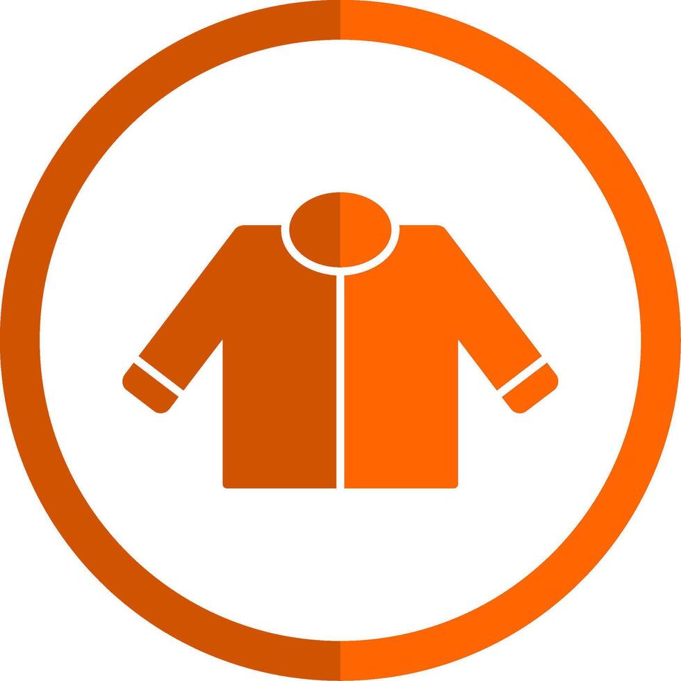Driver Jacket Glyph Orange Circle Icon vector