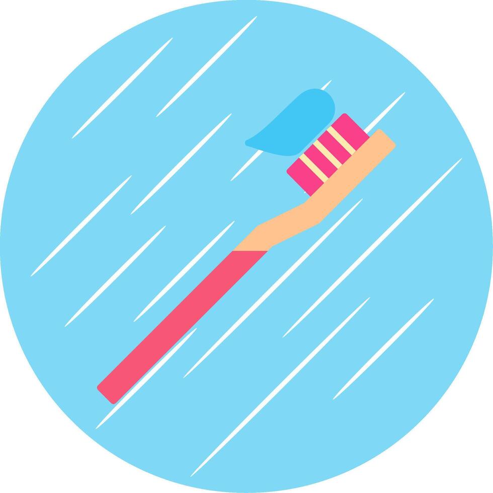 Toothbrush Flat Blue Circle Icon vector