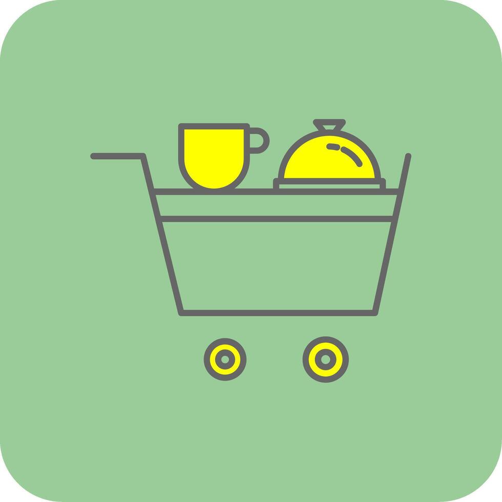 Room Service Filled Yellow Icon vector