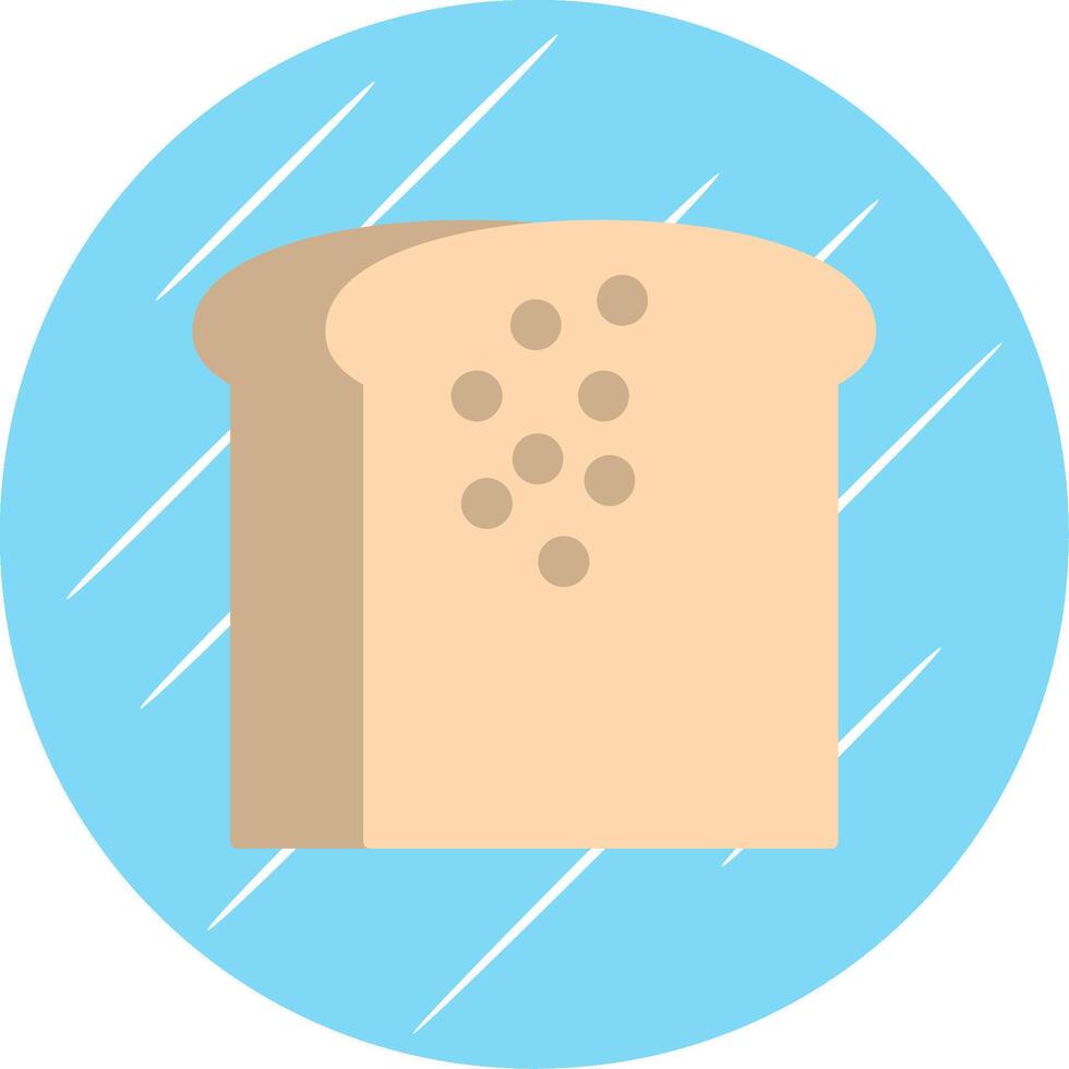 Toast Flat Blue Circle Icon vector