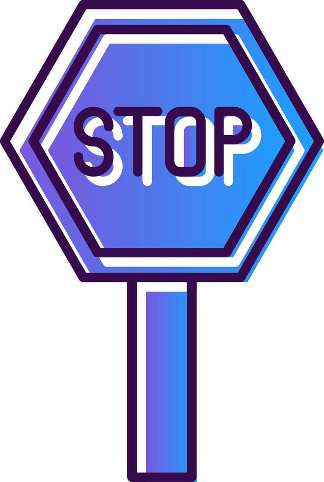 Pit Stop Gradient Filled Icon vector