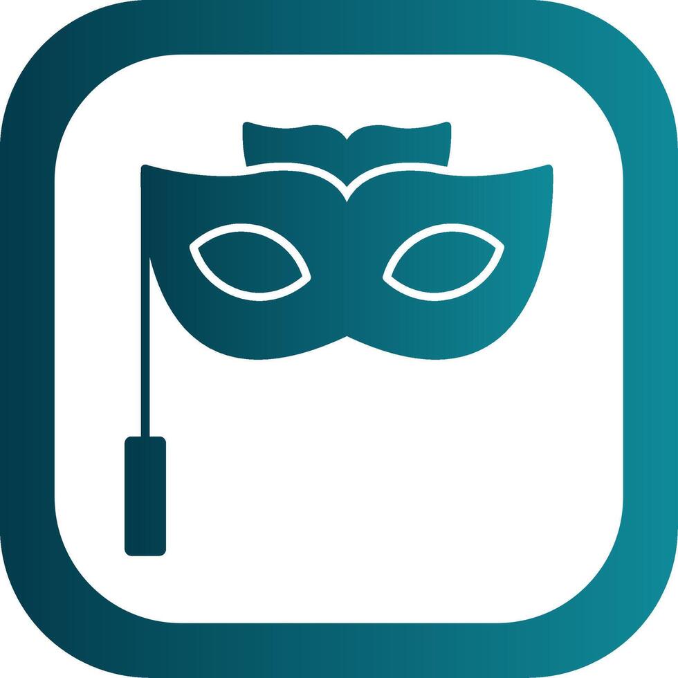 Eye mask Glyph Gradient Round Corner Icon vector