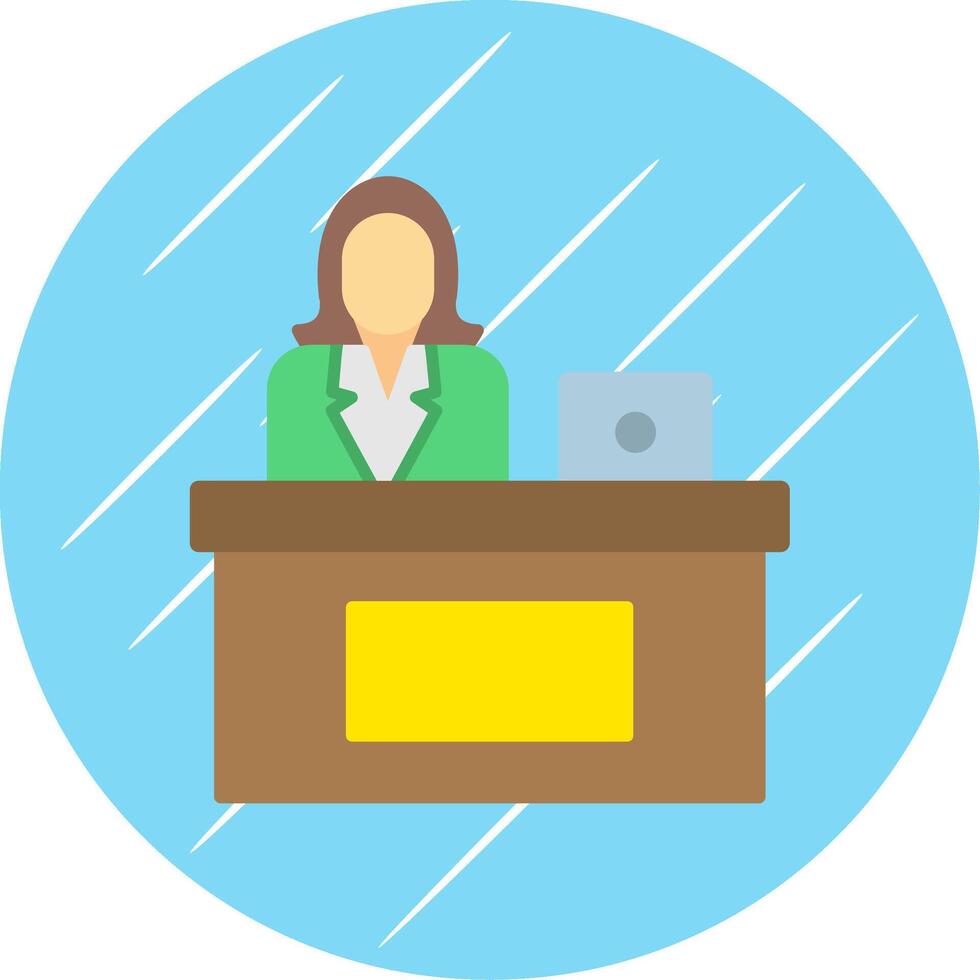 Secretary Flat Blue Circle Icon vector