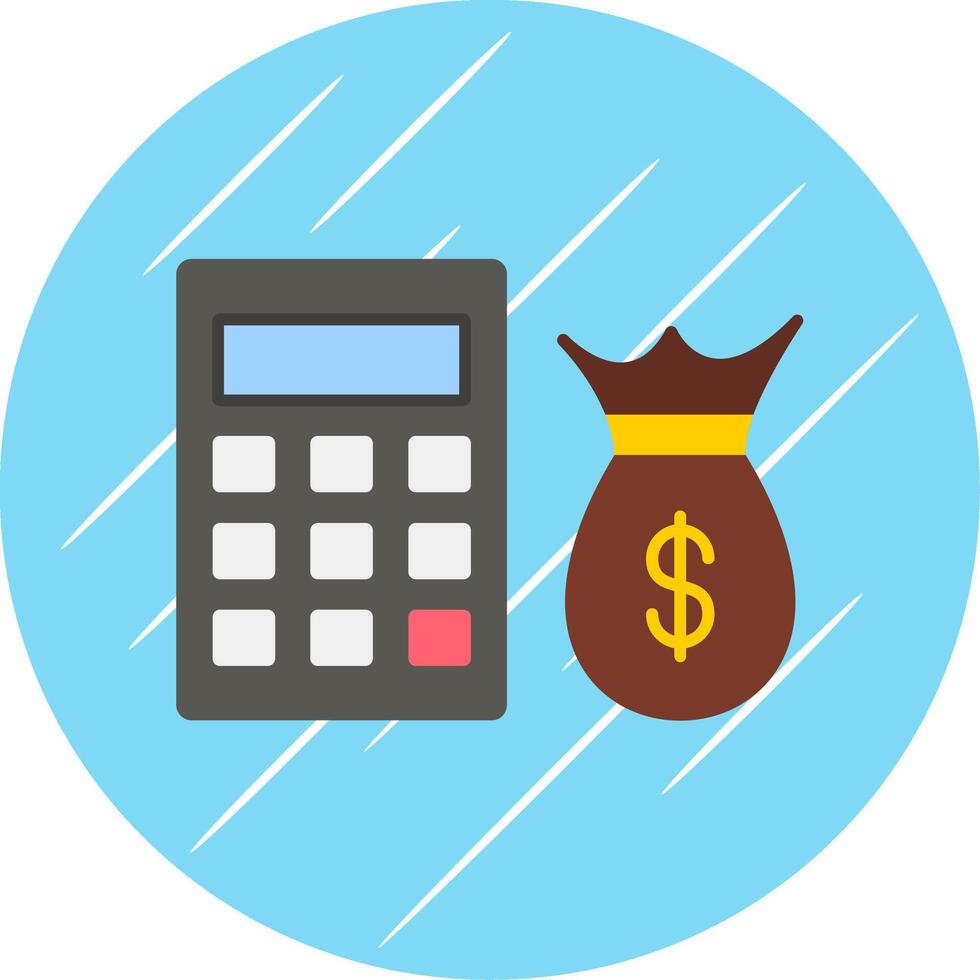 Accounting Flat Blue Circle Icon vector