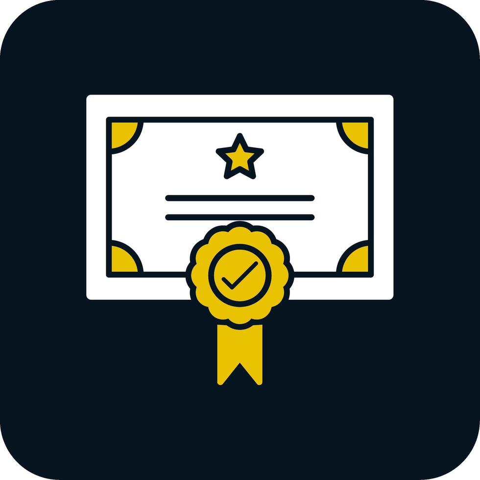 Qualify Glyph Two Color Icon vector