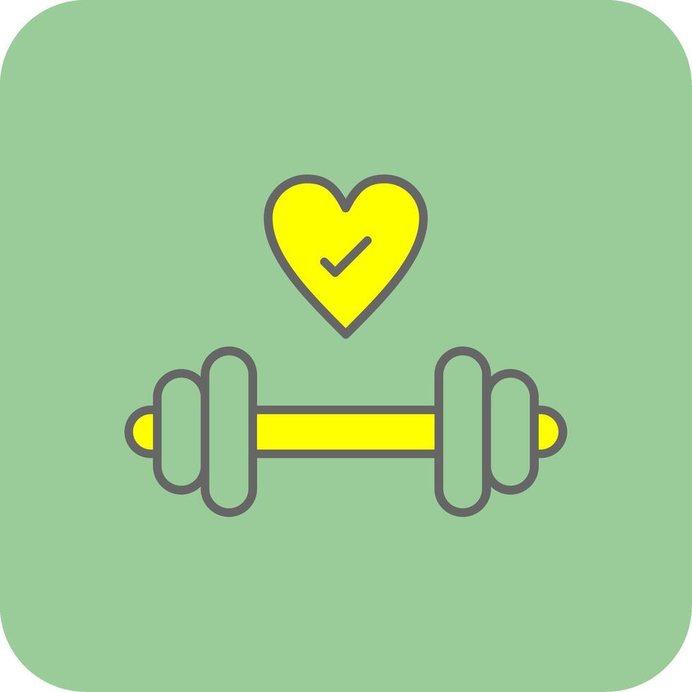 Gym Filled Yellow Icon vector