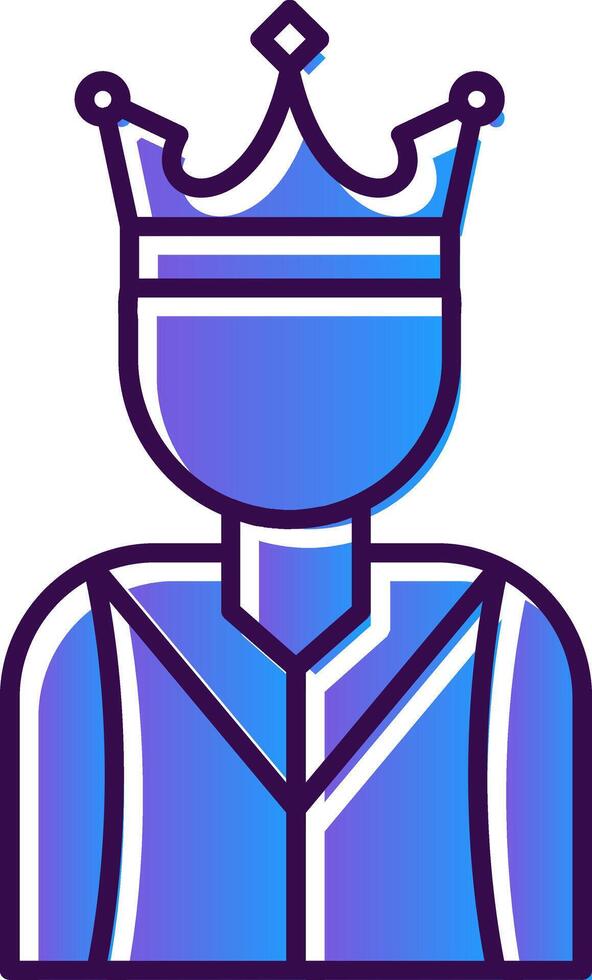 Prince Gradient Filled Icon vector