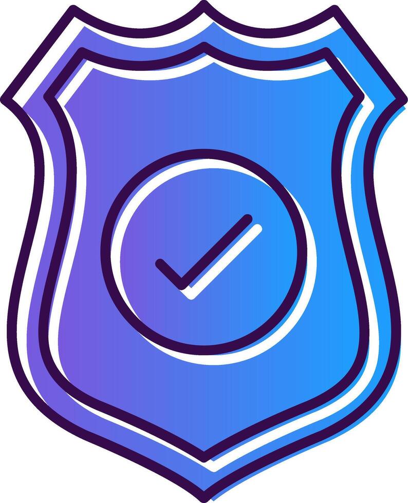 Sheild Gradient Filled Icon vector