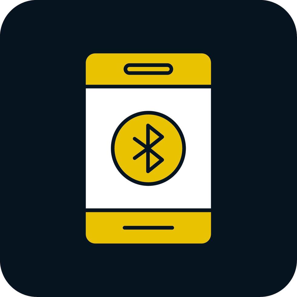 Bluetooth Glyph Two Color Icon vector