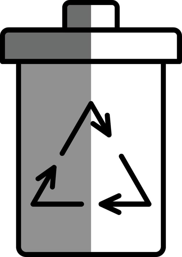 Recycle Bin Filled Half Cut Icon vector