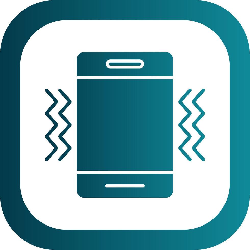 Vibration Glyph Gradient Round Corner Icon vector