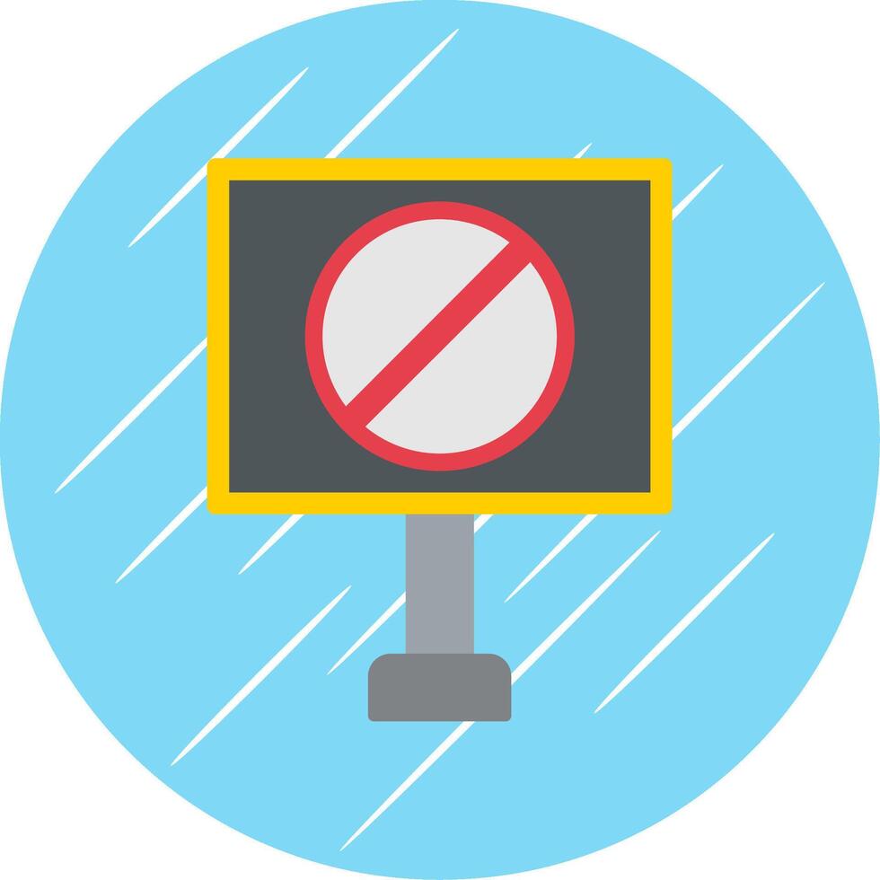 Forbidden Sign Flat Blue Circle Icon vector