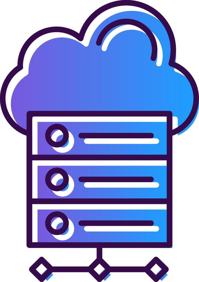 Data Storage Gradient Filled Icon vector