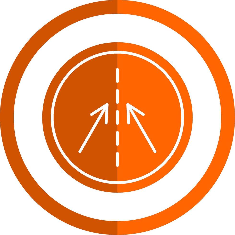 Keep In Line Glyph Orange Circle Icon vector