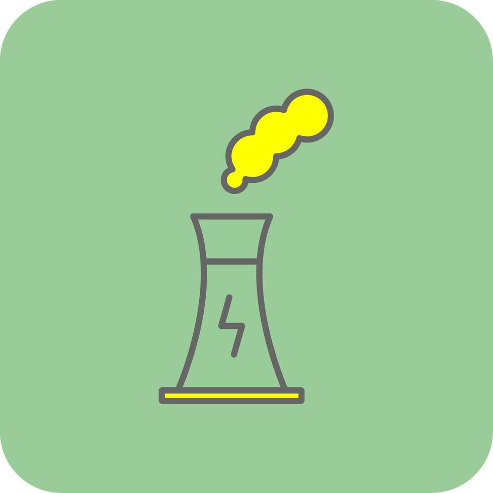 Pollution Filled Yellow Icon vector