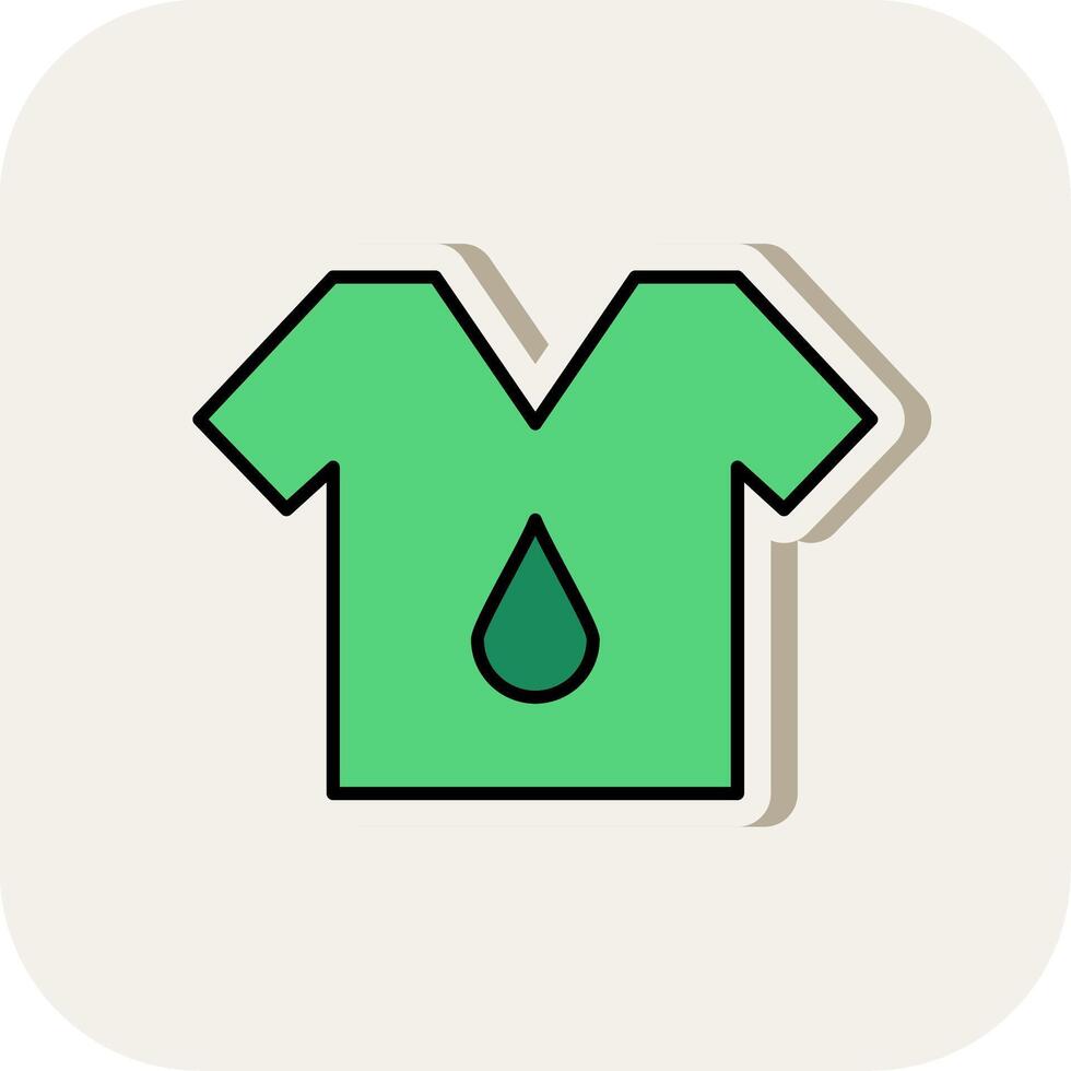 T Shirt Line Filled White Shadow Icon vector