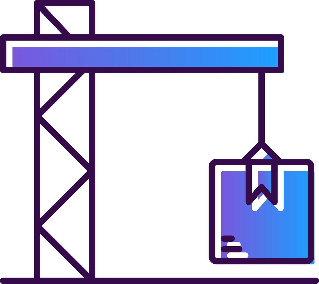 Crane Gradient Filled Icon vector