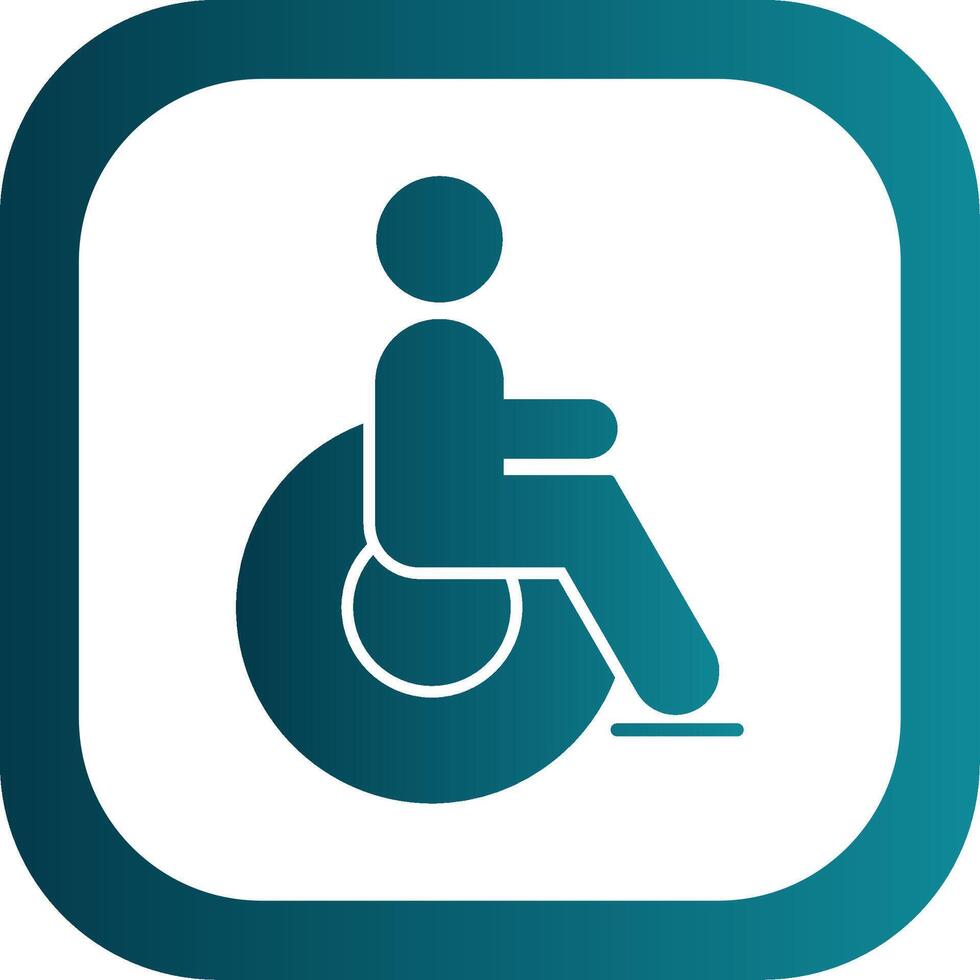 Disabled Glyph Gradient Round Corner Icon vector