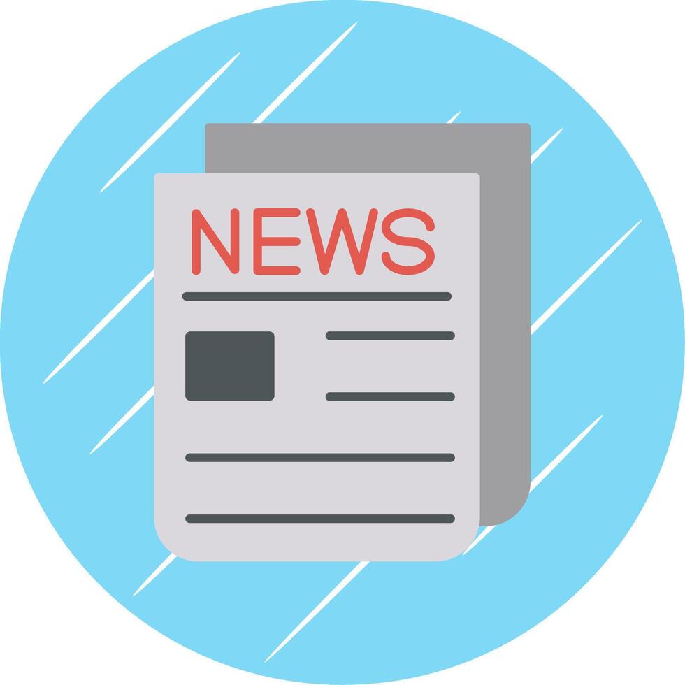 News Report Flat Blue Circle Icon vector