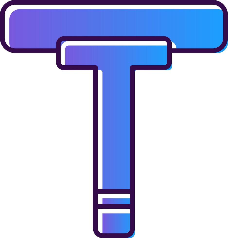 Squeegee Gradient Filled Icon vector
