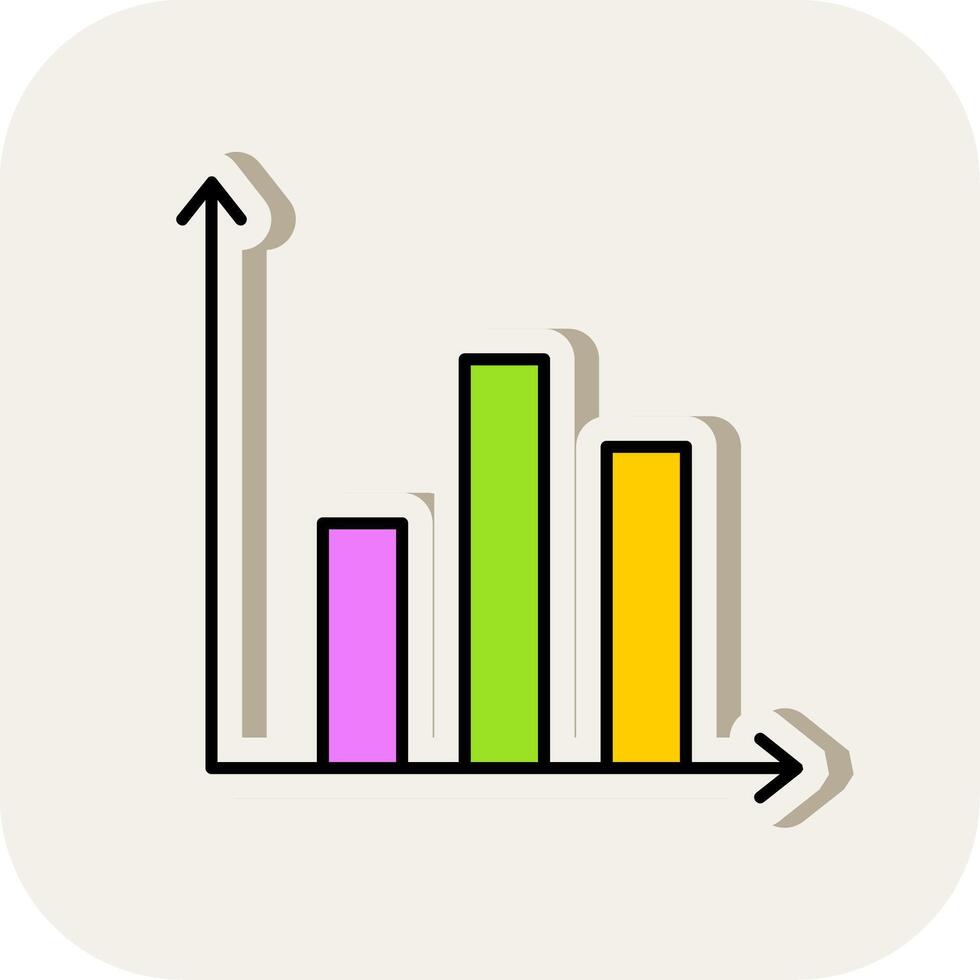 Prediction Line Filled White Shadow Icon vector