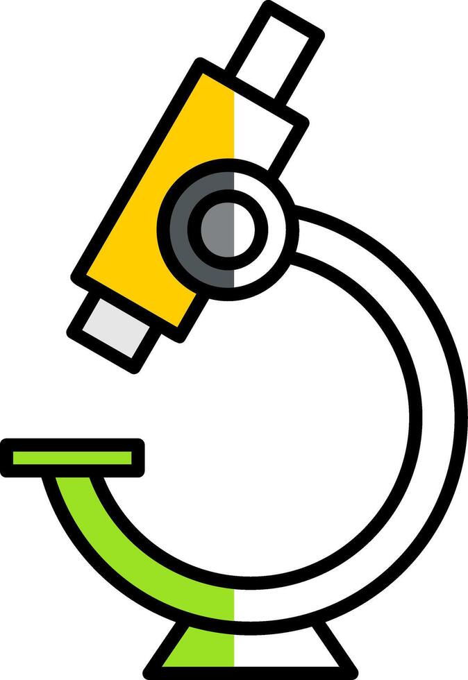 Microscope Filled Half Cut Icon vector