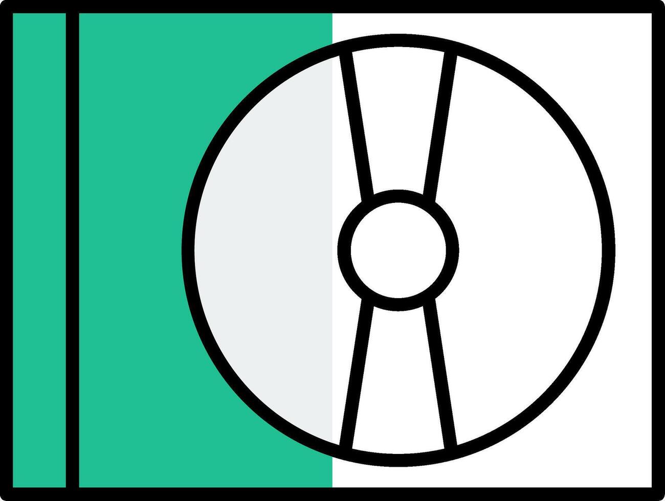 Cd Player Filled Half Cut Icon vector