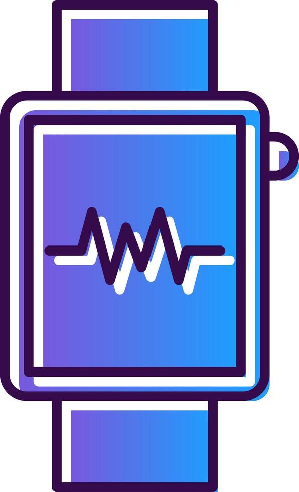 Smartwatch Gradient Filled Icon vector