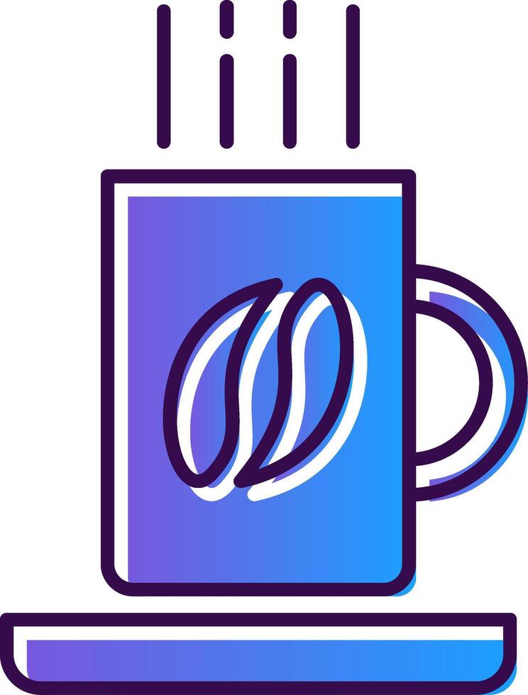 Coffee Mug Gradient Filled Icon vector