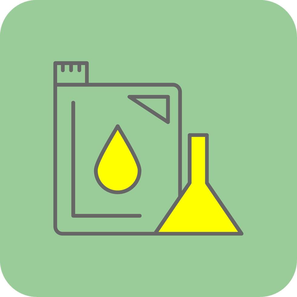 máquina petróleo lleno amarillo icono vector