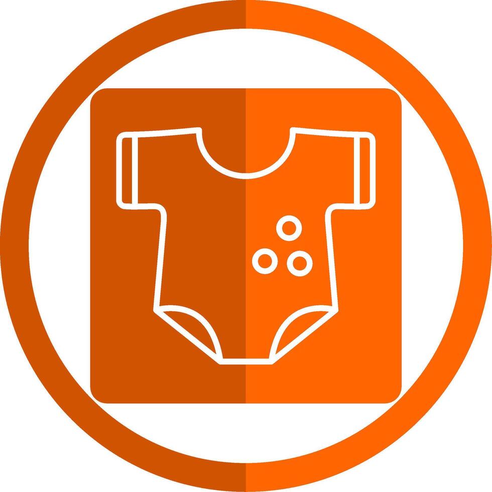 bebé ropa glifo naranja circulo icono vector