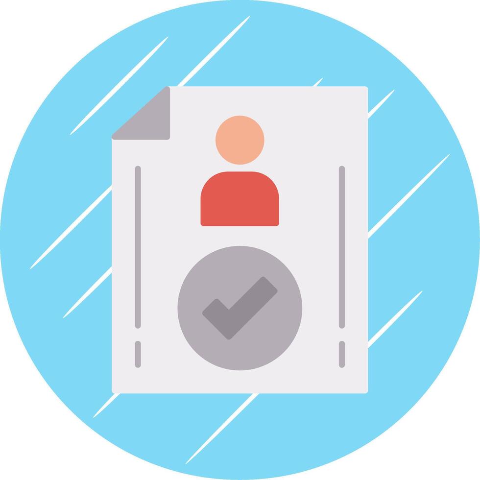 Verified Flat Blue Circle Icon vector