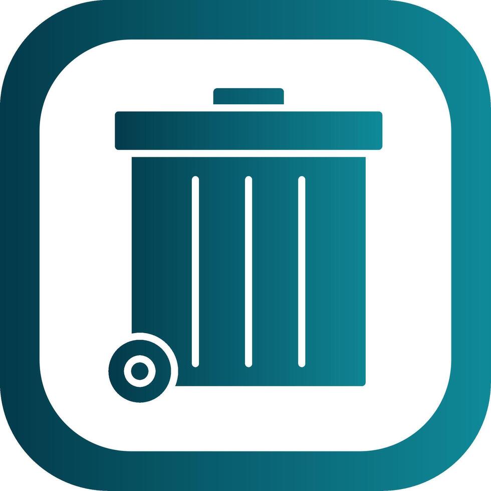Refuse Glyph Gradient Round Corner Icon vector