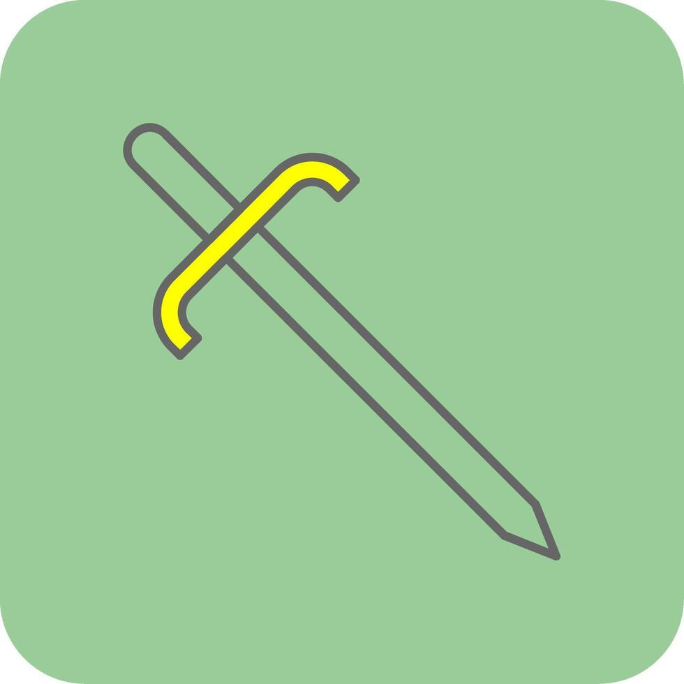 Cutlass Filled Yellow Icon vector