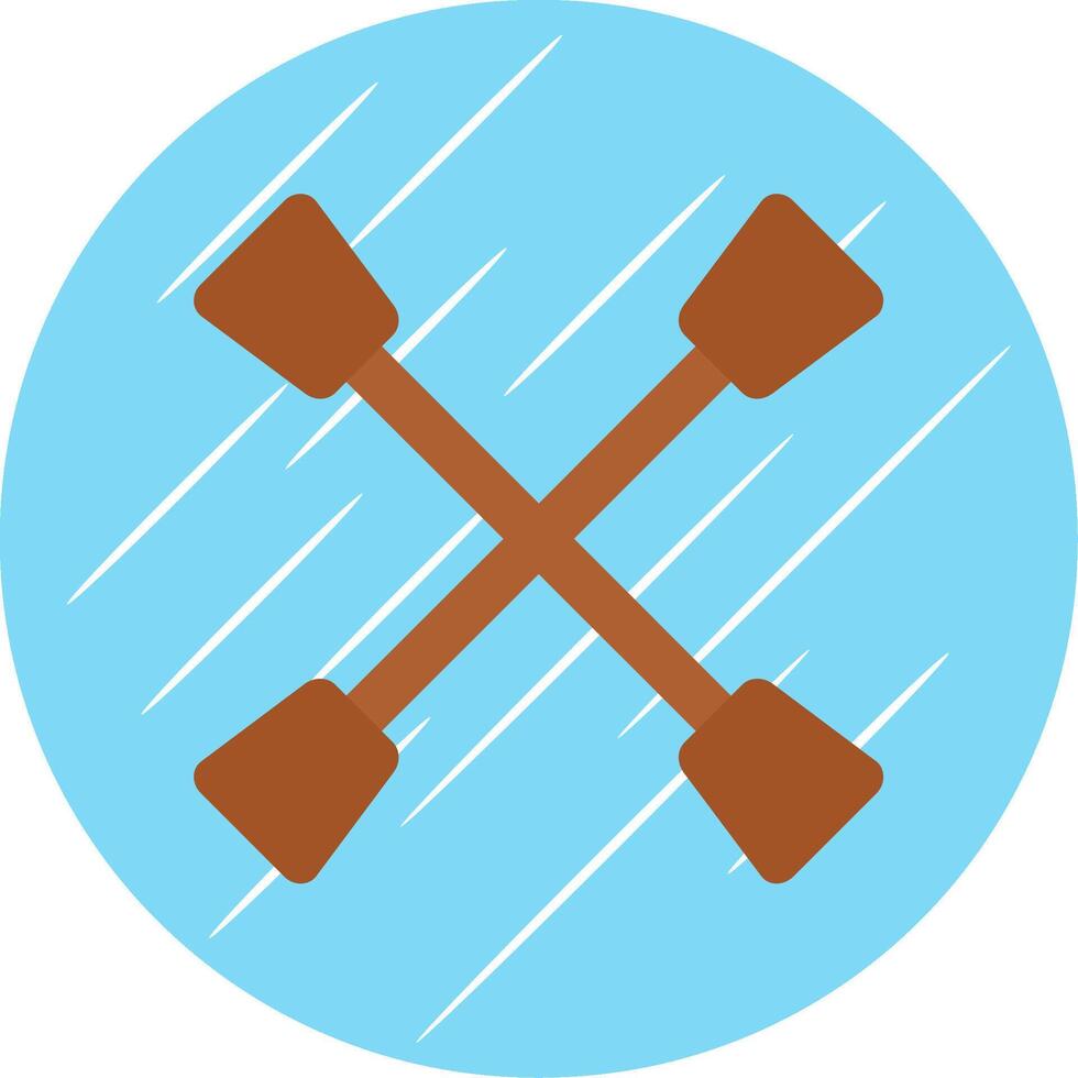 Paddles Flat Blue Circle Icon vector
