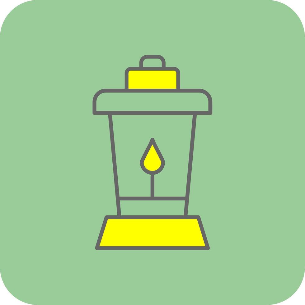 Lantern Filled Yellow Icon vector