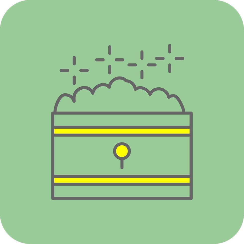 Treasure Filled Yellow Icon vector