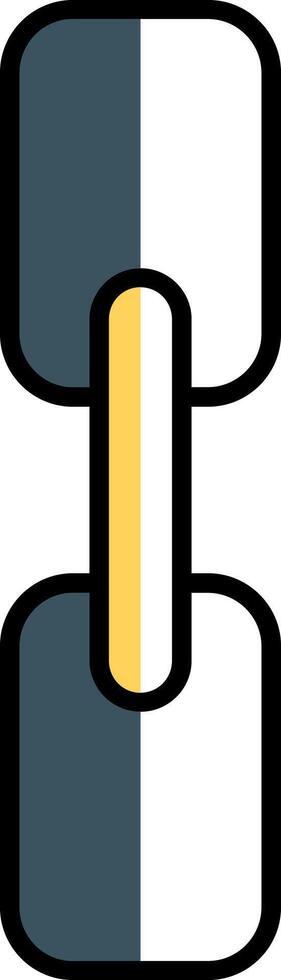 Chain Filled Half Cut Icon vector