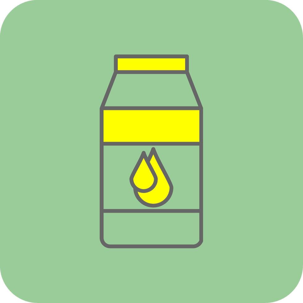 Leche lleno amarillo icono vector