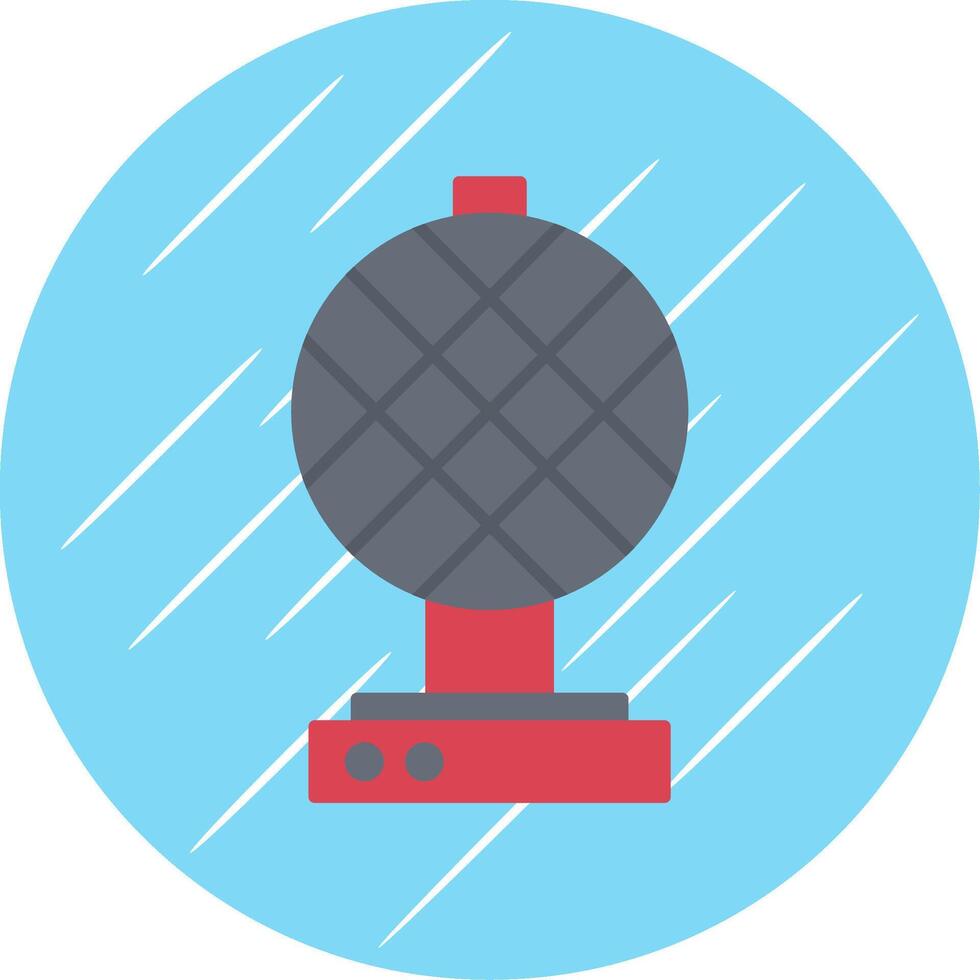 Waffle Iron Flat Blue Circle Icon vector