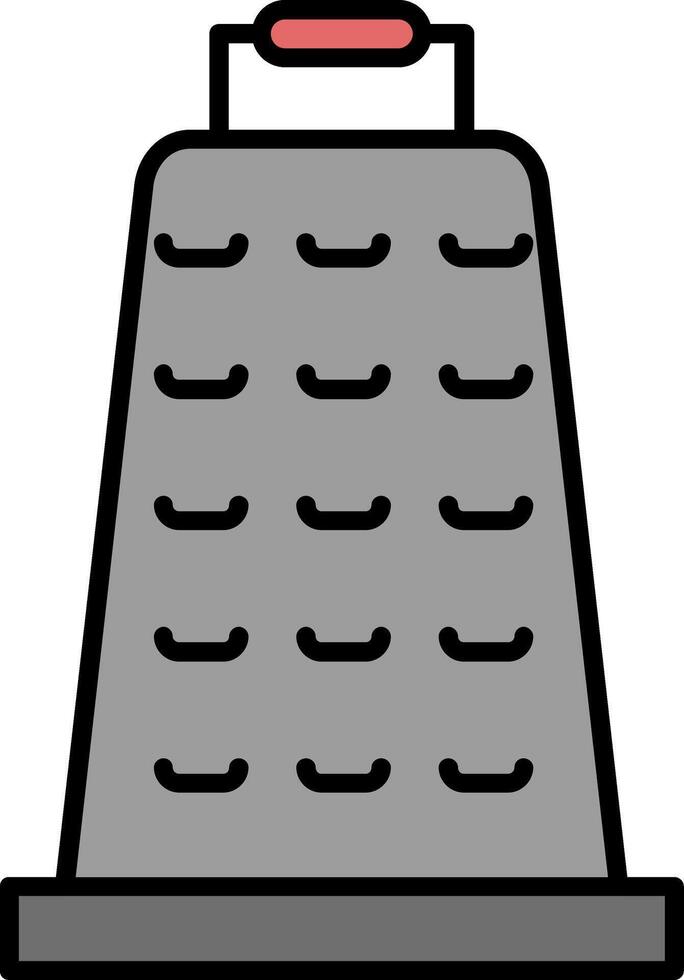 Grater Line Filled White Shadow Icon vector