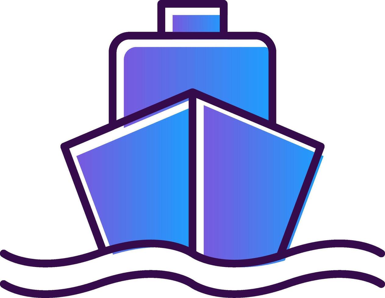 Ship Gradient Filled Icon vector