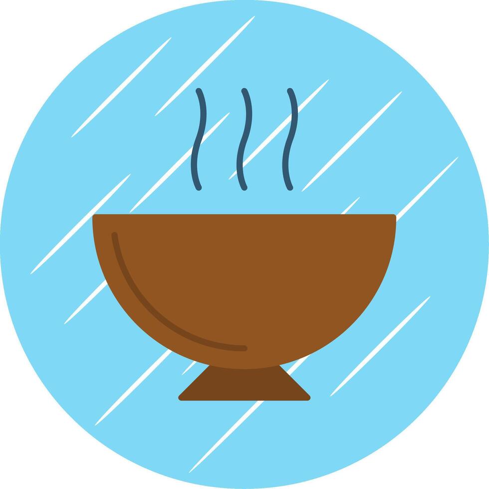 Soup Flat Blue Circle Icon vector