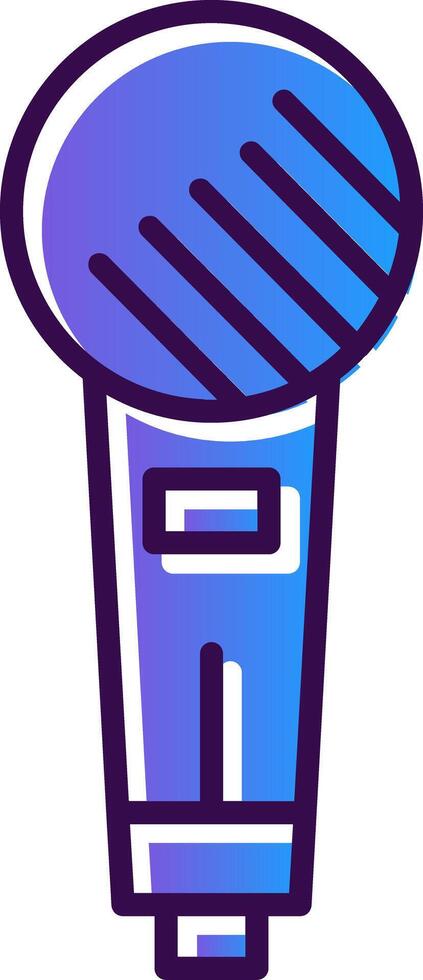 mic degradado lleno icono vector