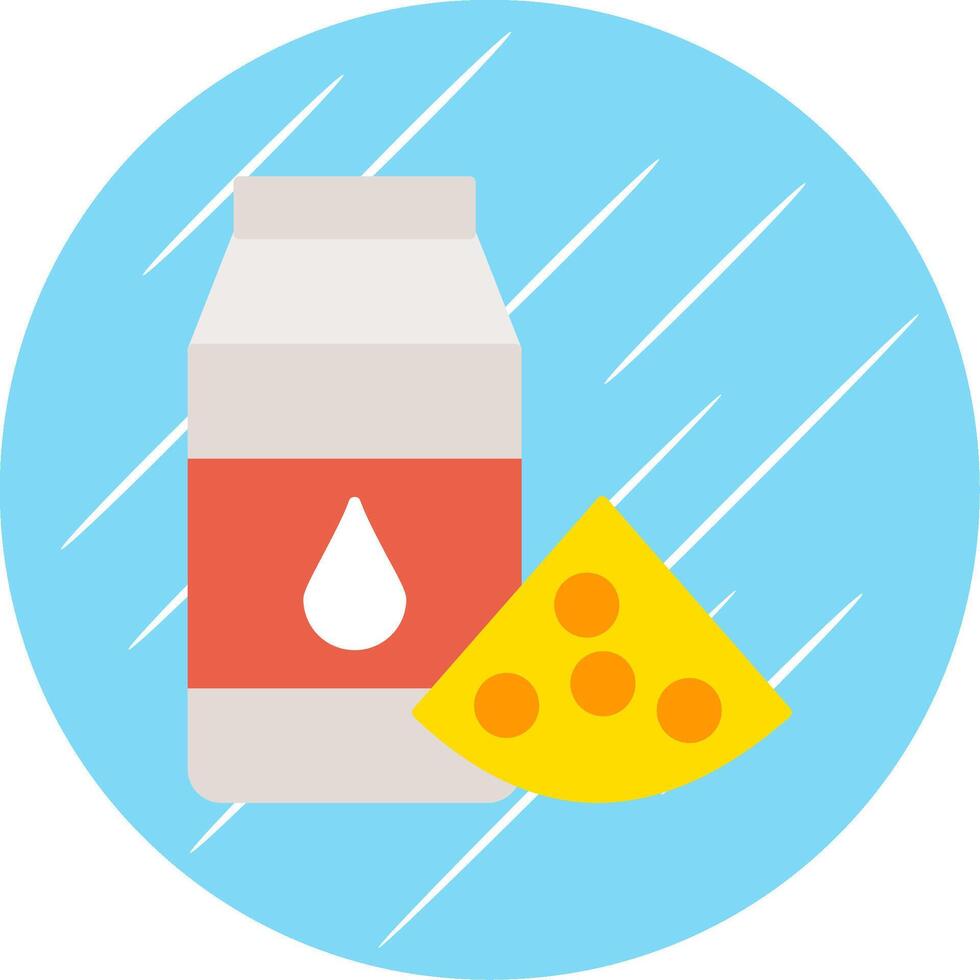 Dairy Products Flat Blue Circle Icon vector