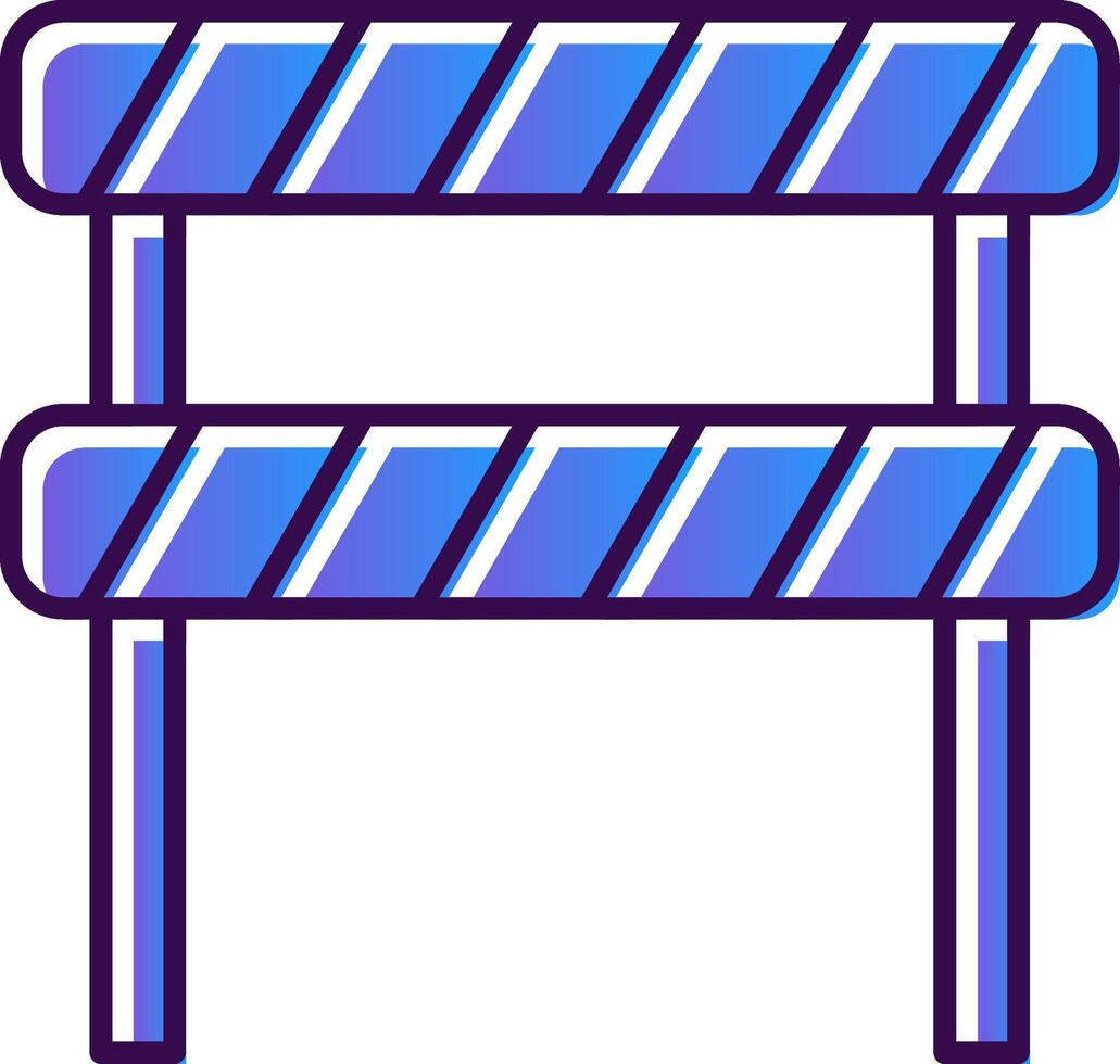 Road Block Gradient Filled Icon vector