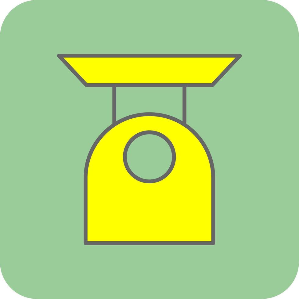 Scale Filled Yellow Icon vector