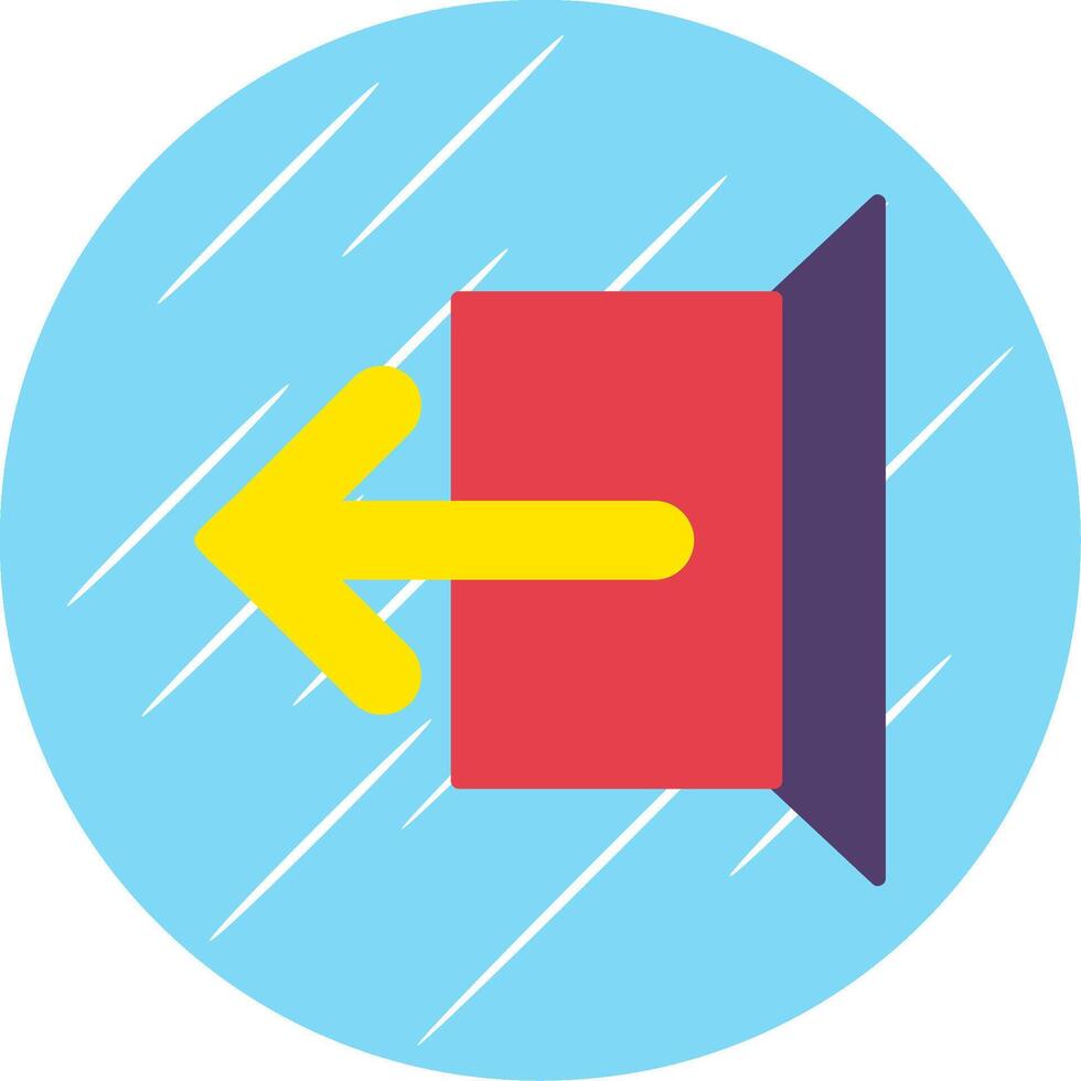 Logout Flat Blue Circle Icon vector