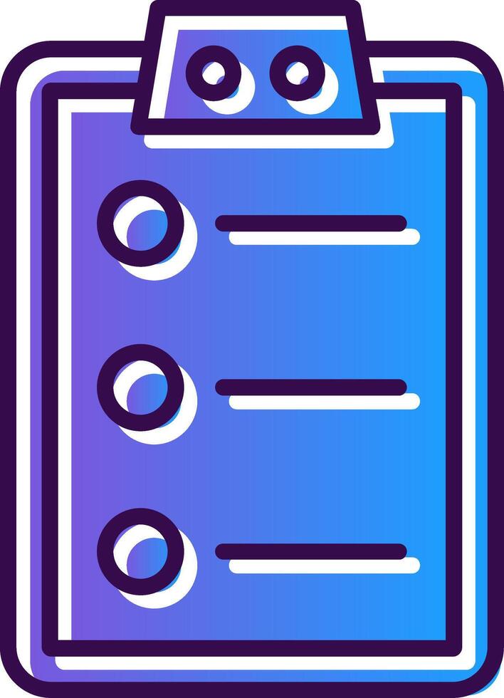 To Do List Gradient Filled Icon vector