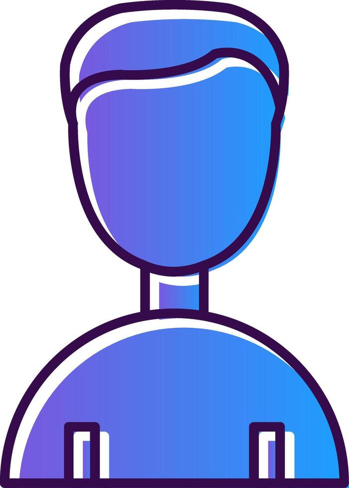 Person Gradient Filled Icon vector